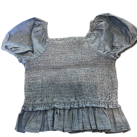 Crewcuts Other - NWT Crewcuts Sz 6-7 Denim Blue Smocked Top